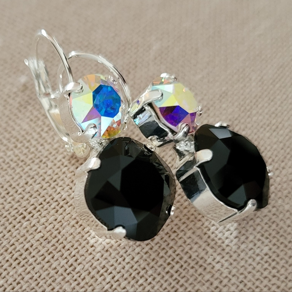 Austrian Crystal Earrings in Silver - Picture 5 of 9